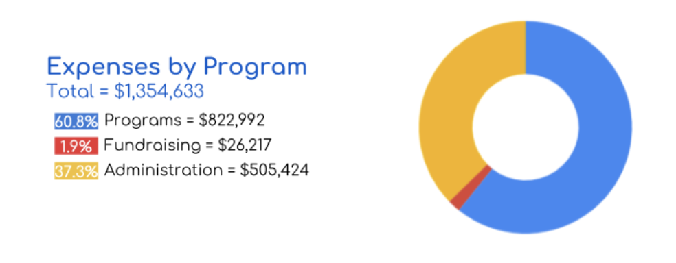 chart showing all Carpentries expenses